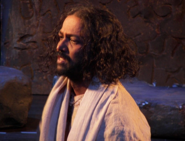 Ashok as Karna in Pampa Bharatha Play
